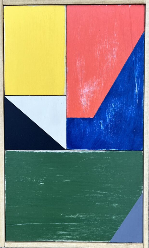 Now You See It, triptych, 11.5 in. X7 in., acrylic on board, 2021